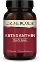 Dr. Mercola Organic Astaxanthin - 12 mg Ασταξανθίνη - Ισχυρή Αντιοξειδωτική Υποστήριξη - Βιολογικό εκχύλισμα μικροφύκων - Μη ΓΤΟ, Χωρίς γλουτένη & Χωρίς σόγια - 90 κάψουλες (90 Σερβιέτες)
