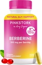 Pink Stork Berberine 500mg - Συμπλήρωμα GLP-1 της φύσης - Καθημερινή AMPK Μεταβολικός ενεργοποιητής - 500- 1000 mg Μεταβολισμός + Υγεία των ορνίθων για τις γυναίκες 