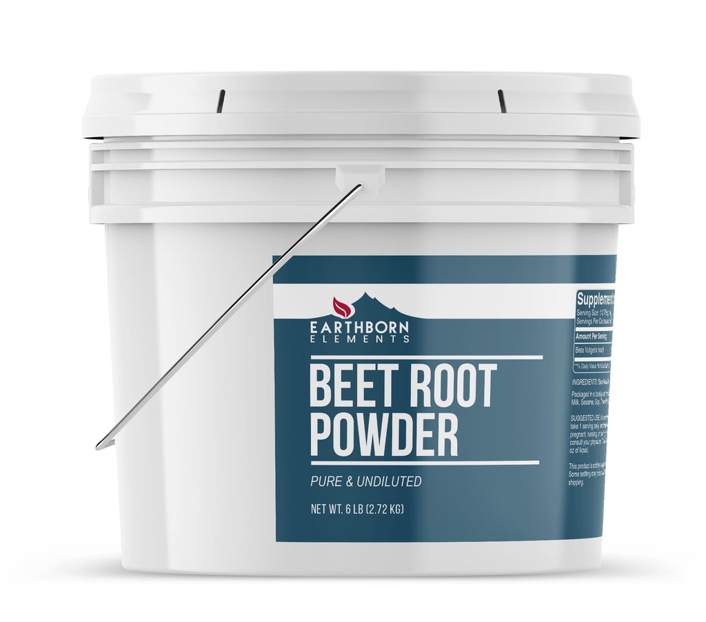 Earthborn Στοιχεία Σκόνη ρίζας τεύτλων 1 Gallon Bucket, καθαρό & μη αραιωμένο, Smoothies & Shakes