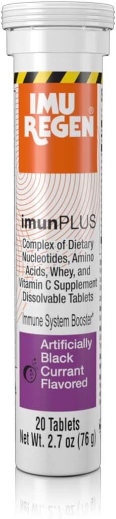 ImunPLUS - ATP Booster με 5 Διαιτητικά Νουκλεοτίδια + 118 Ολιγοπεπτίδια + 17 Αμινοξέα - Μαύρο Σταφύλι Γεύση+ Βιταμίνη C