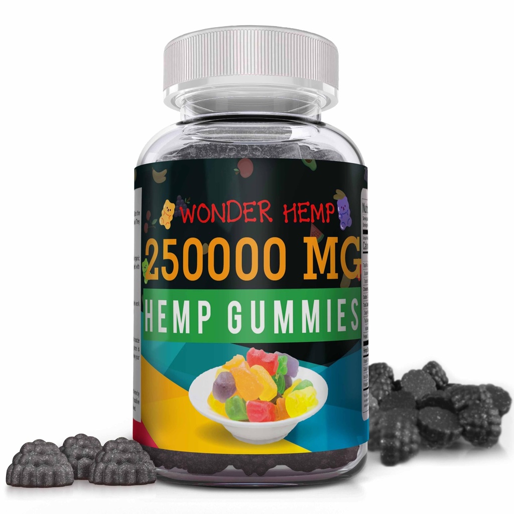 Organic Hemp Gummies Neuropathy Nerve Support Supplement Natural Pure Hemp Oil Extract - Πόνος Βιταμίνη Β2 Επιπλέον ανακούφιση υψηλής ισχύος Βρώσιμο φύλλο Vegan Zen Made in USA