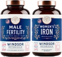 WINDSOR BOTANICALS Άνδρας συμπλήρωμα γονιμότητας και χάπια σιδήρου με φολικό οξύ - γονιμότητα και προγεννητική δέσμη