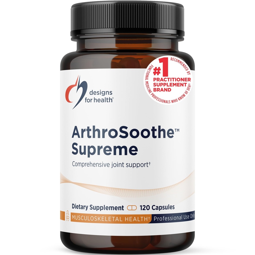 Σχέδια για την υγεία ArthroSoothe Supreme - Κοινό συμπλήρωμα υποστήριξης για τους ενήλικες με θειική γλυκοζαμίνη, Quercetin, Green Lipped Mussel, MSM, Chinese Skullcap + More - Μη ΓΤΟ (120 κάψουλες)