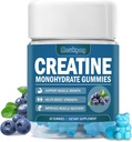 Creatine Monohydrate Gummies for Men & Women, μασώμενα Creatine Monohydrate for Muscle Strength, Muscle Builder, Energy Boost, Pre-Workout Gummies(60 Count) - άρωμα βατόμουρου