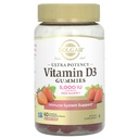 Solgar Vitamin D3 Gummies for Adults 5,000IU Ultra Potency Vitamin Immune System Support for Women & Men - Νόστιμο άρωμα φράουλας, γλουτένης & ζελατίνης Free Gummy, 2μηνη προσφορά, 60 υπηρεσίες, 2g ζάχαρη