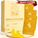 LE GUSHE Gold Under Eye Patches for Puffy Eyes and Dark Circles (20 Pairs) - Ενυδατική Κολλαγόνο Κάτω από Μάσκες Ματιών με Σναϊλ Μουσίν - Καταπραϋντική Παφύ Eyes Θεραπεία για Γυναίκες & Άνδρες - Παράνυμφοι Δώρα