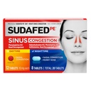 Sudafed PE Συμφορητική Ημέρα + Νύχτα Μέγιστη Δύναμη Αποσυμφορητικά & Αντιισταμινικά Δισκία με Phenylefrine HCl & Diphenhydramine HCl, Βοηθά Ρινική & Σινική Πίεση & Συμφόρηση, 20 ct