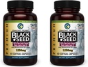 Amazing Herbs Premium Black Seed Oil Κάψουλες - Υψηλής ισχύος, Ψυχρή πίεση Nigella Sativa Aids σε Digestive Υγεία, Ανοσολογική υποστήριξη & λειτουργία του εγκεφάλου - 60 Count, 1250mg (πακέτο του 2)