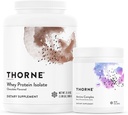THORNE - Whey Protein Isolate (Chocolate, 31.9 Oz) & Amino Complex (Berry, 8 Oz) Bundle - Υποστηρίζει την αποκατάσταση των μυών - NSF Certified for Sport - Χωρίς γλουτένη, χωρίς σόγια