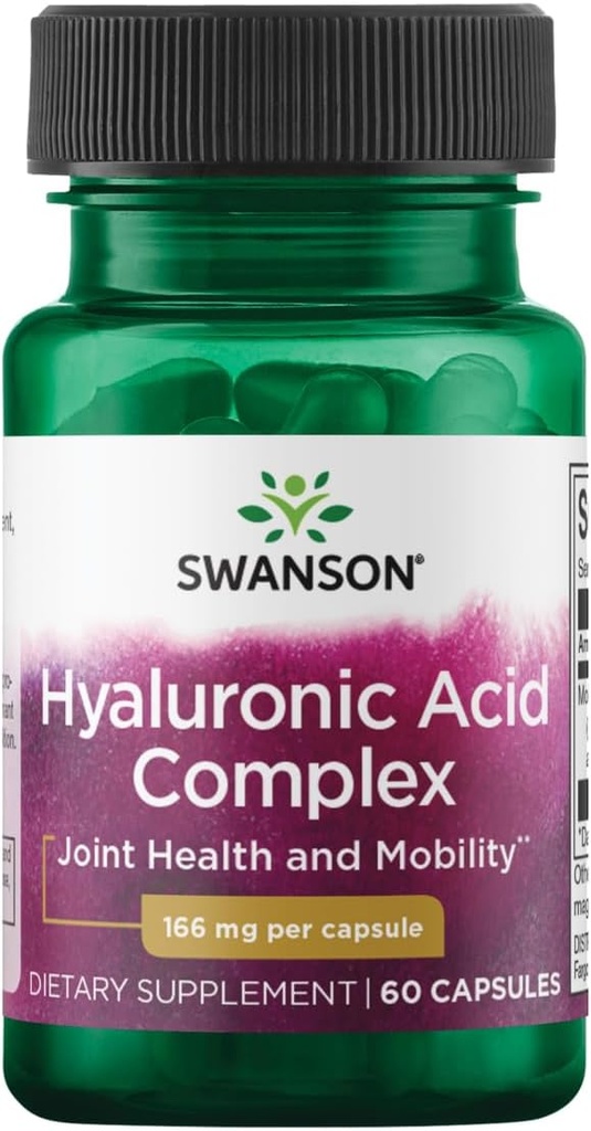 Swanson Super Potency Hyal- Joint Hyaluronic Acid Complex 166 Milligrams 60 Κάψουλες