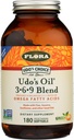 Flora Udo's Oil 3-6-9 Blend - Contains Organic Coconut, Flax Seed Oil & More - 180 Vegetarian Softgels