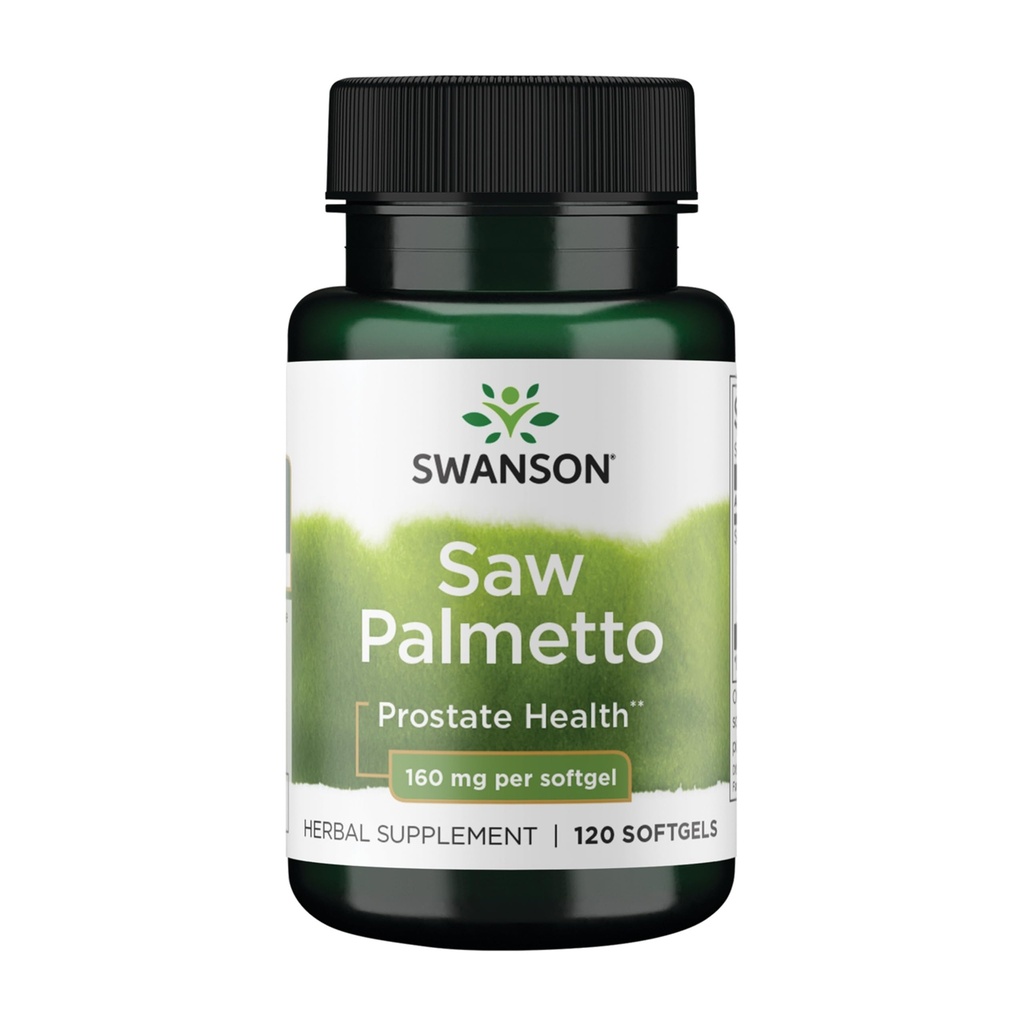Swanson Saw Palmetto άνδρες Prostate υγεία ορμονών υποστήριξη ούρων υγεία 160 Milligrams 120 Sgels