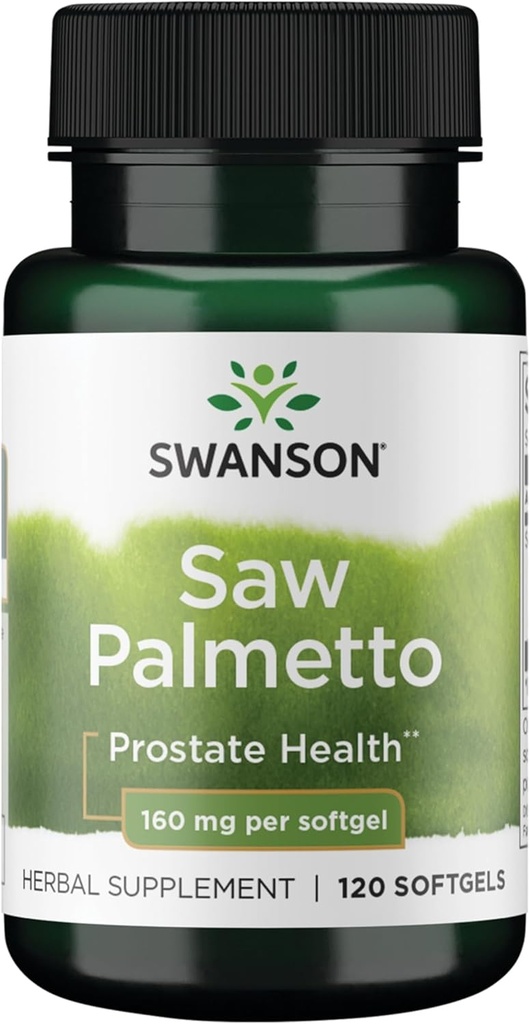 Swanson Saw Palmetto άνδρες Prostate υγεία ορμονών υποστήριξη ούρων υγεία 160 Milligrams 120 Sgels