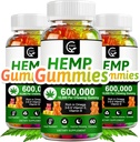 (3 Pack) Υψηλής Ικανότητας καννάβι Gummys 600.000 επιπλέον δύναμη - άγχος, ύπνος, διάθεση, ηρεμία, εστίαση, συμπληρώματα χαλάρωσης, 100% φυσικό εκχύλισμα λαδιού κάνναβης εγχύονται Gummies, Vegan, μη-GMO, Γλουτένη-ελεύθερος