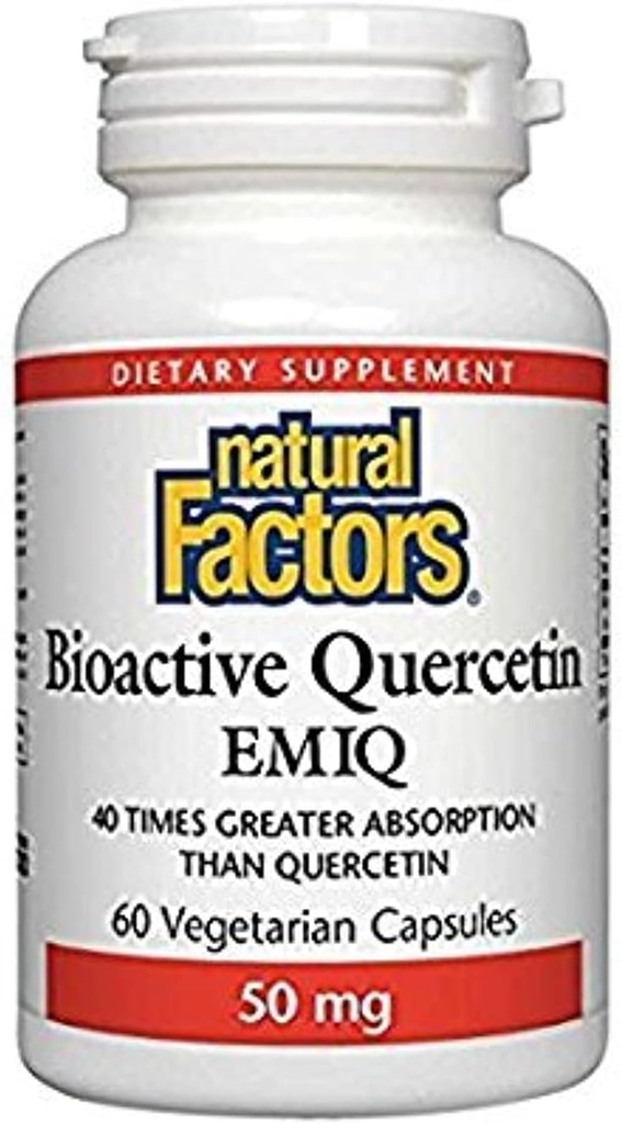 Φυσικοί παράγοντες Βιοενεργός Quercetin EMIQ 50mg, 60 κάψουλες χορτοφάγων