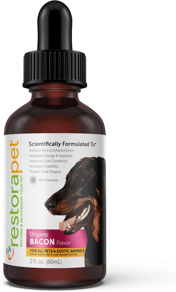 RestoraPet 1-Pack Dog & Cat Bacon Liquid Multivitamin 