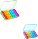 ASprink Green and Blue Pill Organizer 3 Times a Day - - Weekly Pill Box 3 Times a Day, Daily Pill Box 7 Day Medicine Organizer