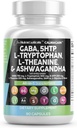 Καθαρά θρεπτικά συστατικά GABA 750mg 5 HTP 200mg L Tryptophan 500mg L Theanine 200mg Ashwagandha SAM-e L-Glycine - Βιταμίνες στήριξης Mood για γυναίκες και άνδρες με L-Tyrosine 5-HTP (5-υδροξυτρυπτοφάνη)