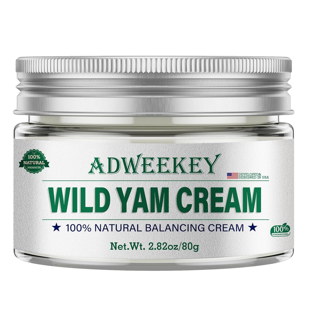 Wild Yam Κρέμα για την ισορροπία ορμονών, Αυστραλία Skincare Expert & Global Health Scholars Προτεινόμενη συνταγή - Εμμηνόπαυση & εμμηνορροϊκή υποστήριξη όπως Hot Flash, Night Sweats, Unstable Mood