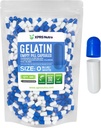 XPRS Nutra Μέγεθος 0 Κενές κάψουλες - 500 Count Empty Gelatin Κάψουλες - Χάπια DIY Καψάκιο Γέμισμα - Pure Bovine Pill Gel Caps for Do-It-Yourself Συμπληρώματα (Blue/White)