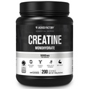 Jacked Factory Creatine Monohydrate Powder 1000g - 5g Daily Creatine Supplement for Men and Women, Vegan-Friendly, Third-Party Tested - 200 Υπηρεσίες, Χωρίς άρωμα