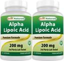 Best Naturals Alpha Lipoic Acid 200 Mg 120 Κάψουλες (120 Count (Pack of 2))