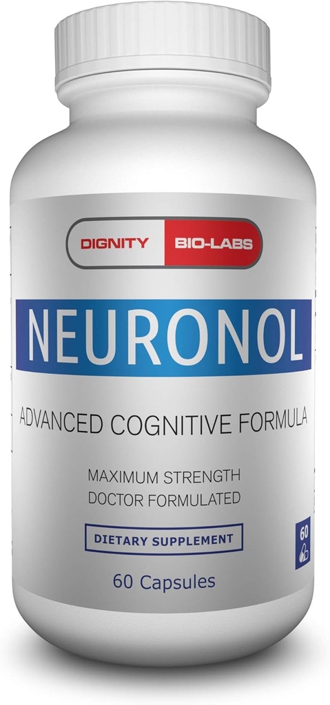 Neuronol by Dignity Bio-Labs: Brain Health Formula for Memory Support, Focus, Clarity, and Concentration - #1 Nootropic w/Dmae, Bacopa Monnieri, Ginkgo Biloba & More.