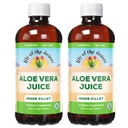 Lily Of The Desert Organic Aloe Vera Juice 2-Pack – Εσωτερικό φιλέτο, Φυσικό έντερο & Digestive Υποστήριξη, Στομάχι ανακούφιση, 32 Fl Oz Ea