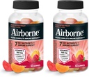 Airborne Vitamin C 750mg (ανά Σερβίρισμα) - Ποικιλόμορφες Τσίχλες Φρούτων (63 Count in a Bottle), Συμπλήρωμα Ανοσολογικής Υποστήριξης Χωρίς Γλουτένη με Βιταμίνες C E, Σελήνιο (Pack of 2)