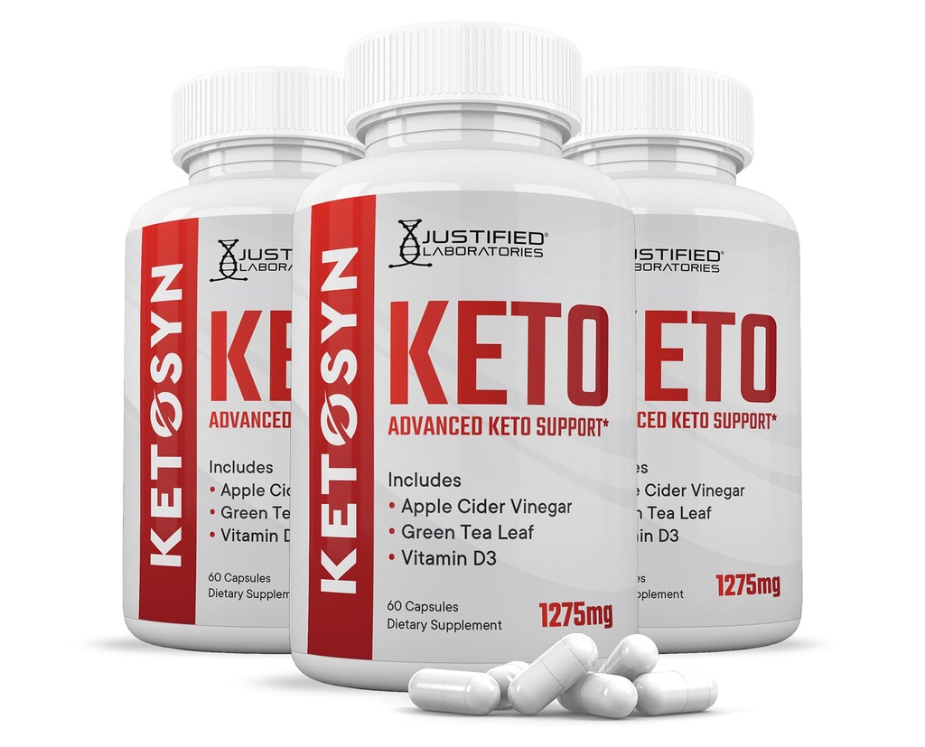 (3 Pack) Ketosyn Keto ACV χάπια 1275MG Keto υποστήριξη Blend Κάψουλα Εναλλακτική για Keto ACV Gummies Formulated with Apple Cider Vinegar Extra Virgin Olive Oil Powder Green Tea Leaf 180 κάψουλες