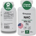 N-Acetyl L-Cysteine (NAC) 600MG 30-Ημέρα προσφοράς Ισχυρή Πνεύμονα & Ανοσία ήπατος Αντιοξειδωτικά Συμπληρώματα Κάψουλες - Mood & Mental Health Support