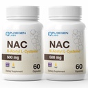 Puregen Labs N-Acetyl-L-Cysteine (NAC) 600mg, Υποστηρίζει το ανοσοποιητικό, αναπνευστικό, ηπατική υγεία, NAC 600 mg, ισχυρή αντιοξειδωτική υποστήριξη, Free-radicals, Easy to Absorb - Σύνολο κάψουλες 120 Veggie