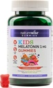 Naturewise Kids Μελατονίνη Gummies 1 mg - Χωρίς φάρμακα, μη-Habit Forming Sleep Aid for Children Ηλικίες 4 & Up - Φράουλα Γεύση Gummy Bears - Vegan, Χωρίς γλουτένη, Μη-GMO - 60 Count[2-Month Supply]