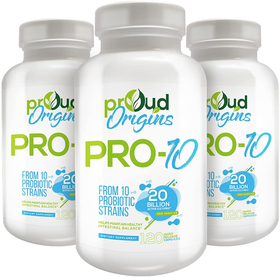Pro-10, Probiotic 20 Δισεκατομμύρια, 120 κάψουλες, Συσκευασία των 3