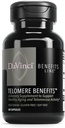 DAVINCI Labs Telomere Οφέλη - Συμπλήρωμα διατροφής για την υποστήριξη της υγιούς γήρανσης, αντιοξειδωτικά επίπεδα, μνήμη και τελομεράση Δραστηριότητα* - με εκχύλισμα ρίζας Astragalus - Χωρίς γλουτένη - 60 κάψουλες λαχανικών
