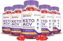 (5 Πακέτο) Turbo Rippped Keto ACV Gummies Advanced Formula 1000MG Turbo Rippped Keto Gummies Apple Cider Vinegar Formulated with Roomegranate Beet Buice Powder B12 Vegan Non GMO 300 Gummys