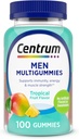 Centrum Men's Multivitamin Gummies, Ανοσοποιητικό, Ενέργεια, Υγιεινή υποστήριξη εμφάνισης, 100 Count, 50 Day Supply