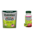 Dulcolax Soft Chews Saline Laxative Mixed Berry (60ct) Απαλή δυσκοιλιότητα Ανακούφιση & Chewy Fruit Bites, Saline Laxative, Cherry Berry (30ct) Crumb-Free Constipation Relief