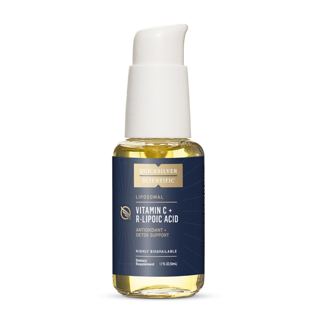 Quicksilver Scientific Vitamin C + R Lipoic Acid - Λιποσωμική Βιταμίνη C με RLA - Αντιοξειδωτικό, Detox & ανοσοποιητικό συμπλήρωμα υποστήριξης - με Superior Απορρόφηση (50 ml)