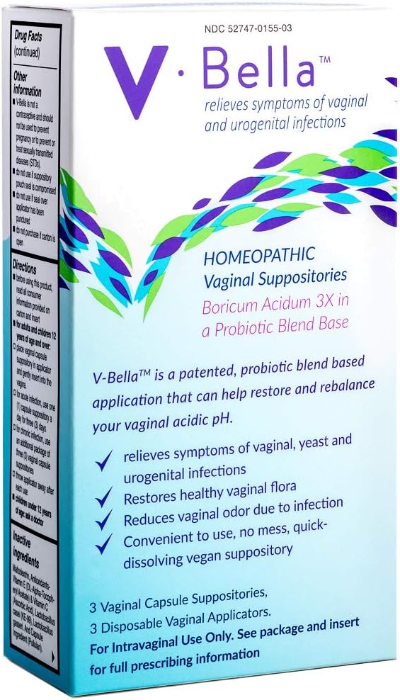 V-Bella Boric Acid + Προβιοτικές Κολπικές Υποθεσίες - ένας πιο φυσικός τρόπος για την ανανέωση, την ισορροπία & την ανακούφιση των συμπτωμάτων της ζύμης, βακτηριακές (BV) & οιστρογονικές λοιμώξεις, μείωση της φαγούρας & ODOR