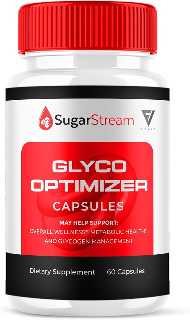 Ζάχαρη Stream Glyco Optimizer Κάψουλες, SugarStream Advanced Glyco Optimizer και συμπλήρωμα υποστήριξης αίματος, Sugar Stream Μέγιστη δύναμη Glycogen Υποστήριξη πολυβιταμίνης Φόρμουλα (60 κάψουλες)