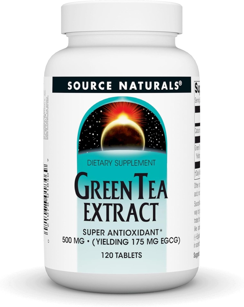 Πηγή Naturals Πράσινο εκχύλισμα τσαγιού 500 mg Σούπερ Αντιοξειδωτικό - 120 δισκία