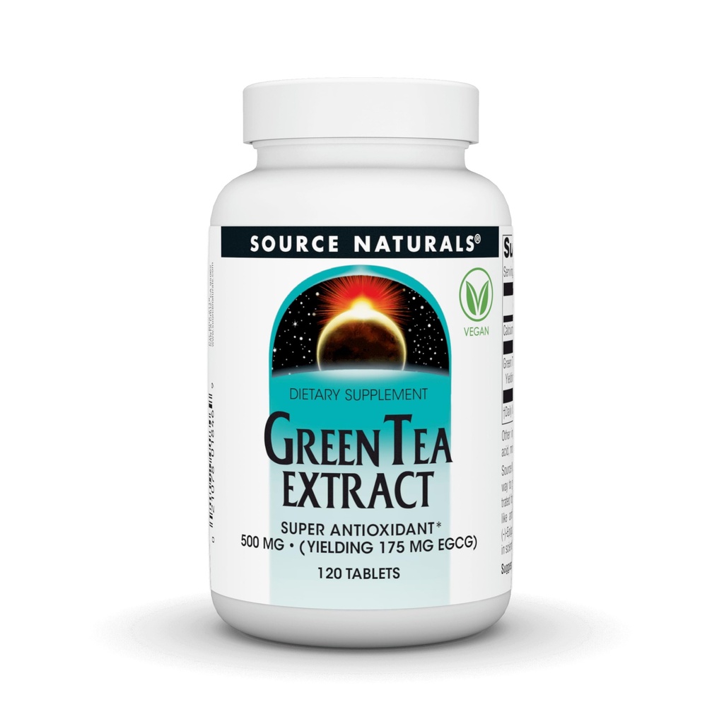 Πηγή Naturals Πράσινο εκχύλισμα τσαγιού 500 mg Σούπερ Αντιοξειδωτικό - 120 δισκία