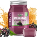 ACEYO (18 OZ) Ιρλανδικό Selderberry Sea Moss Gel Βιολογικό Ακατέργαστο Vegan Γεύση 102 Βιταμίνες και Ορυκτά Άγρια Συγκομιδή Μη-ΓΤΟ Ανοσοποιητικό αμυντικό ενισχυτή Thyroid