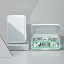 Κουτί χαπιών Αδιάβροχη θήκη χαπιών Ταξιδιών Φορητή καθημερινή θήκη χαπιών Κατοχύρωση χαπιών 6 διαμερίσματα Pocket Compact Medicine Organizer for Vitamin, Fish Oils, Συμπληρωματικά, Medication (Large White)