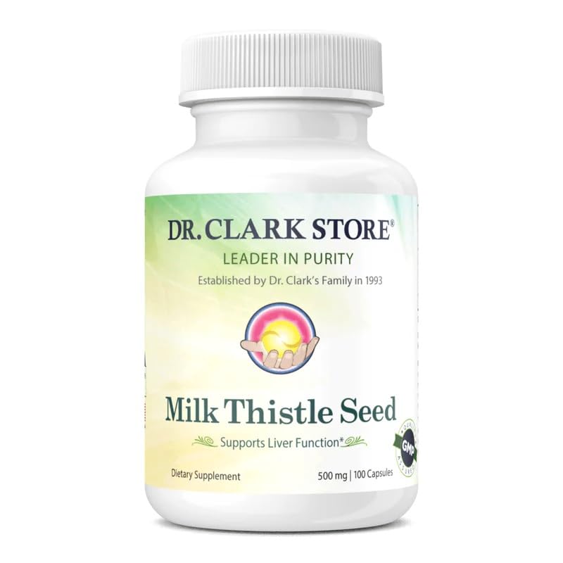 Dr Clark Store Γάλα Γαϊδουράγκαθο συμπλήρωμα σπόρων – 500mg, 100 κάψουλες, Liver Health & Detox Υποστήριξη