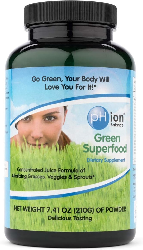 Ισορροπία PHion, Πράσινη σκόνη Superfood, 210-Gram