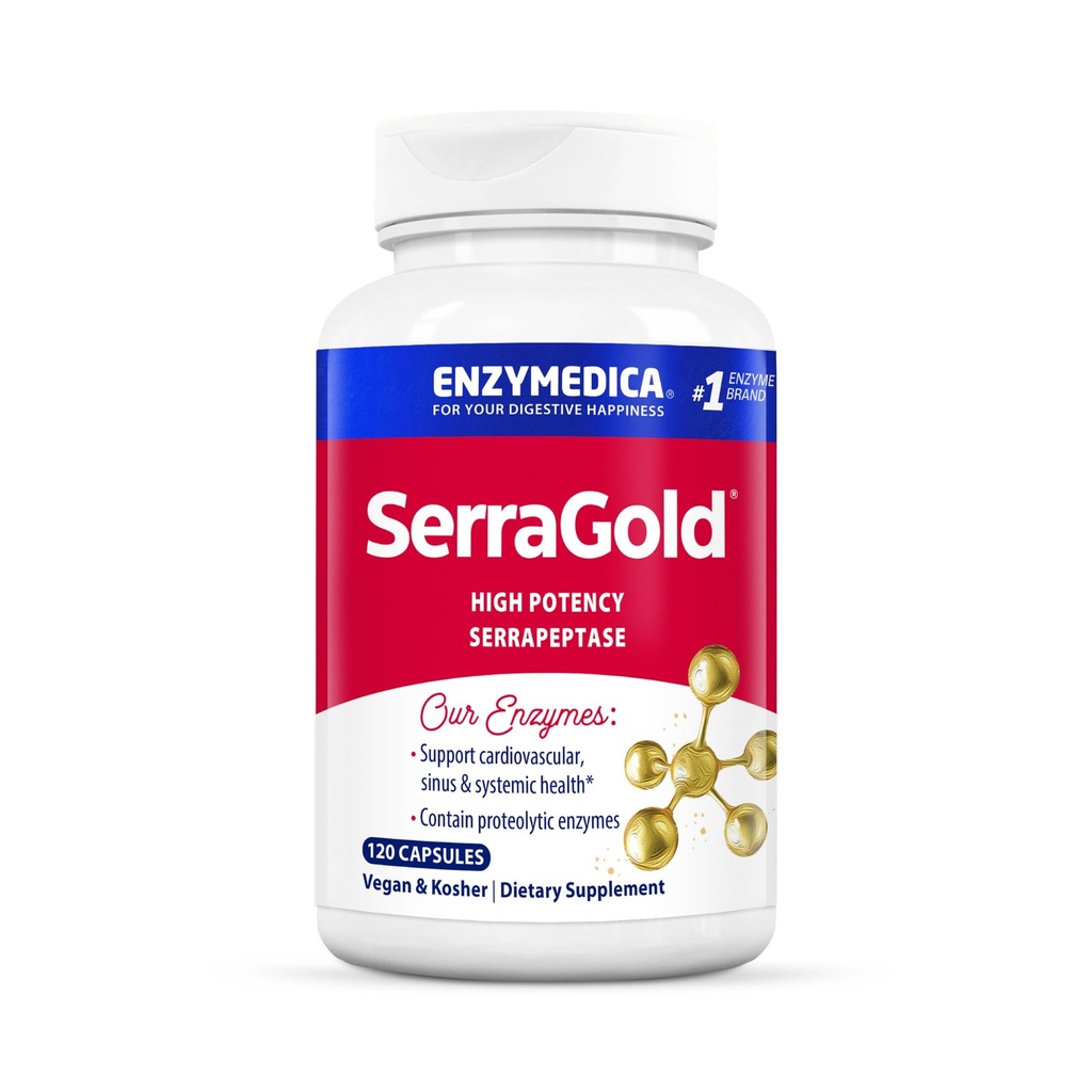 Enzymedica, SerraGold, Υποστηρίζει την αποκατάσταση, ανοσοποιητικό και καρδιαγγειακό σύστημα, φυσικό συμπλήρωμα, 120 Count (FFP)