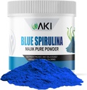 AKI E18 Grade Blue Spirulina Powder Pack – Εξαιρετικά συμπυκνωμένη Phycocyanin Superfood – Deep Blue, Vegan & Non-GMO – Ιδανικό για smoothies, Παγωτό, Γιαούρτι ή Γλυκά – 2oz/57g