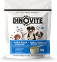 Dinovite 3 σε 1 Probiotic για κουτάβια, δέρμα & παλτό, Digestive Health & Joint Relief, Σκυλοτροφές Toppers, Salmon Oil, Glucosamine, Allergy Relief & Itch Relief Skin Care, 90 Σερβιέτες (Puppy)